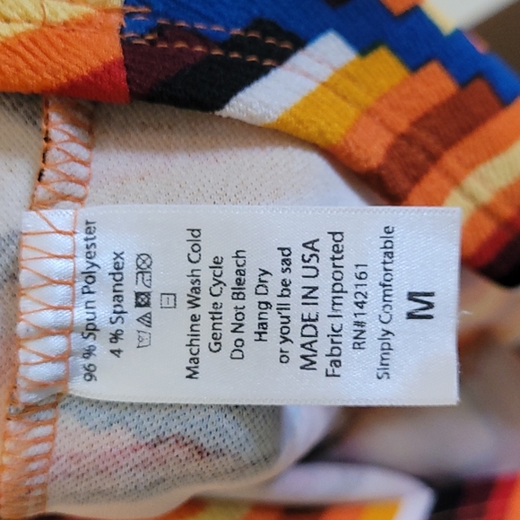 Lularoe Orange Striped 60s Themed Dress, M - Picture 8 of 8